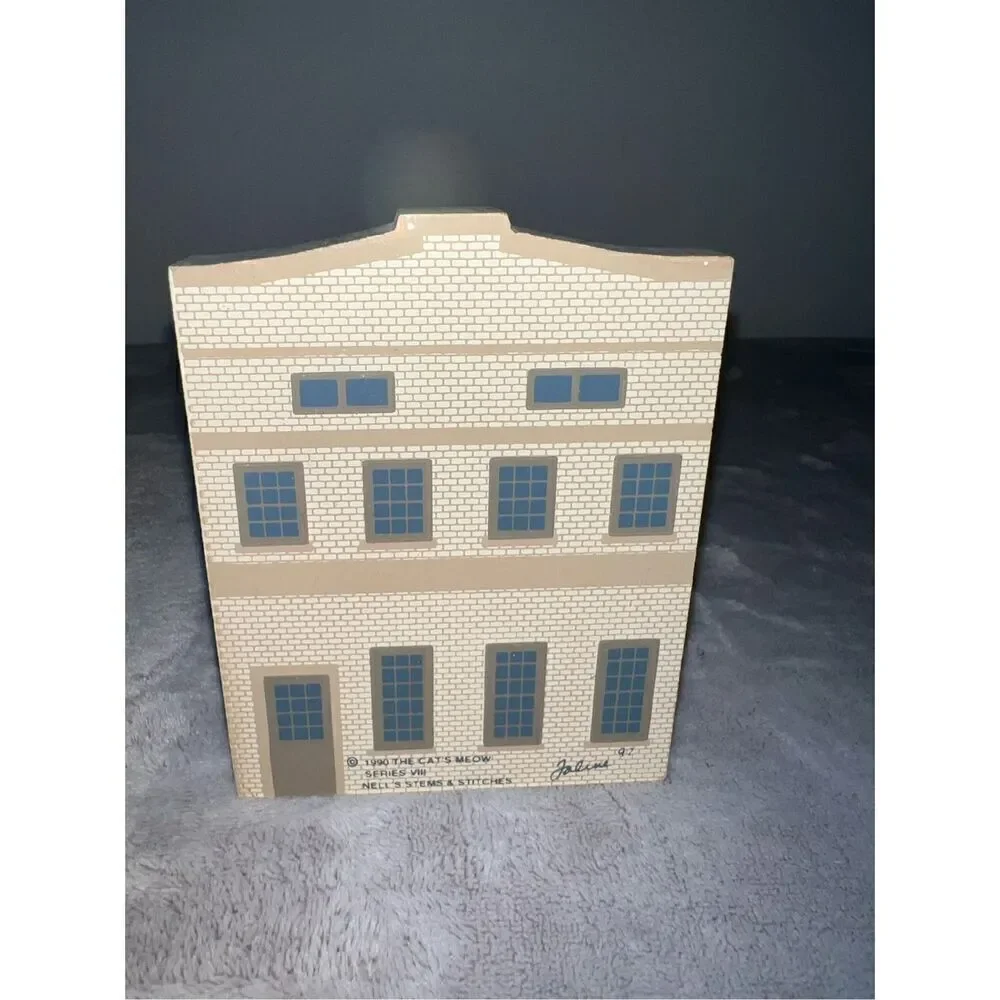 The Cats Meow 1990 Nell's Stems & Stitches Florist Village Building